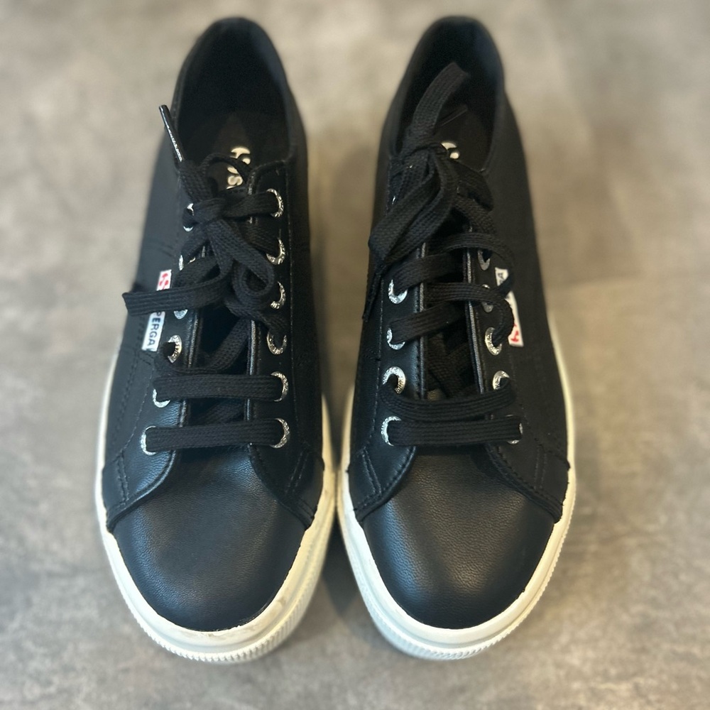 Superga 2790 Napa Platform Leather Sneakers Size 37 US 6.5 NEW - Picture 5 of 9
